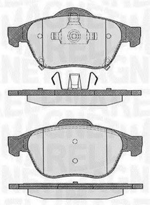 MAGNETI MARELLI 363916060595 Комплект гальмівних колодок, дискове гальмо