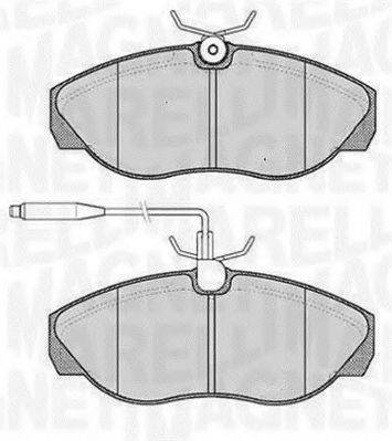 MAGNETI MARELLI 363916060789 Комплект гальмівних колодок, дискове гальмо