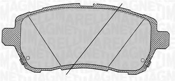 MAGNETI MARELLI 363916060818 Комплект гальмівних колодок, дискове гальмо