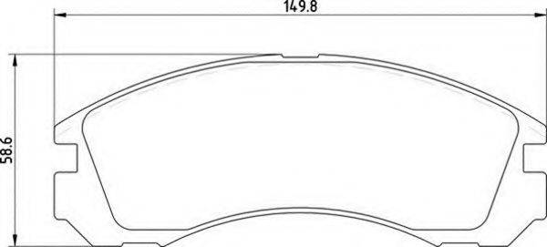 MAGNETI MARELLI 363700203025 Комплект гальмівних колодок, дискове гальмо