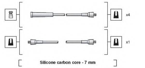 MAGNETI MARELLI 941318111171 Комплект дротів запалювання