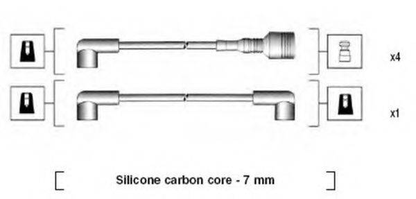 MAGNETI MARELLI 941044140503 Комплект дротів запалювання