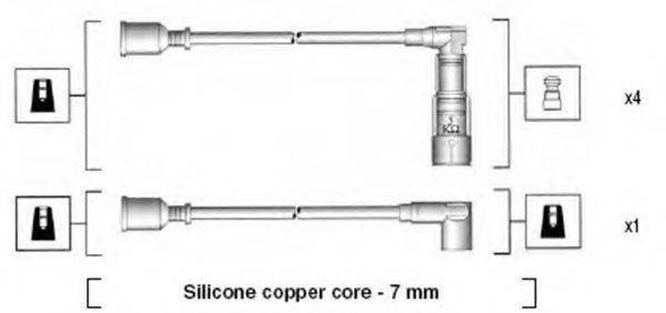 MAGNETI MARELLI 941045360521 Комплект дротів запалювання