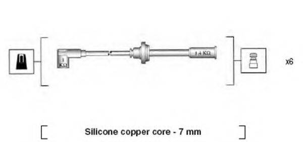 MAGNETI MARELLI 941045370522 Комплект дротів запалювання