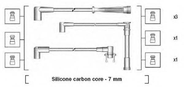MAGNETI MARELLI 941145280725 Комплект дротів запалювання