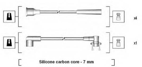 MAGNETI MARELLI 941145360733 Комплект дротів запалювання