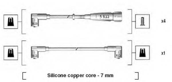 MAGNETI MARELLI 941155090746 Комплект дротів запалювання