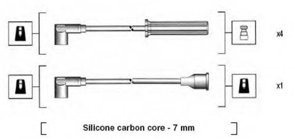 MAGNETI MARELLI 941255200830 Комплект дротів запалювання
