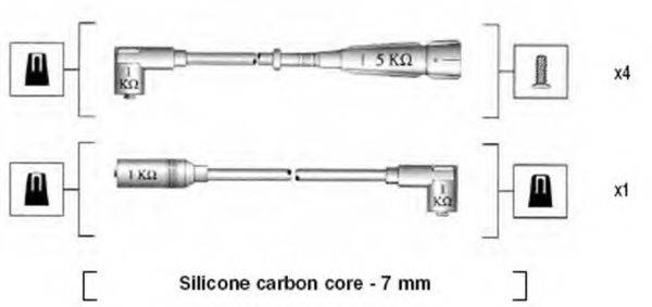 MAGNETI MARELLI 941275030839 Комплект дротів запалювання