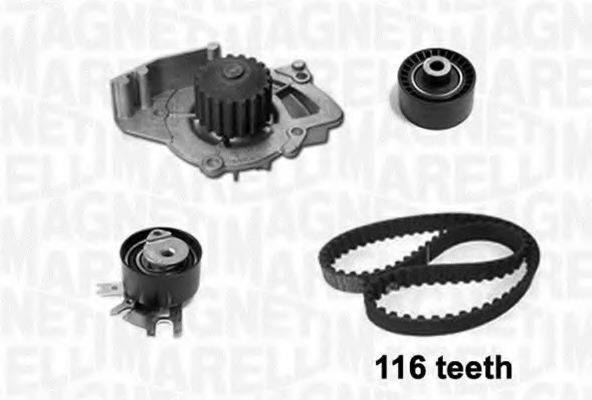 MAGNETI MARELLI 341401690001 Водяний насос + комплект зубчастого ременя