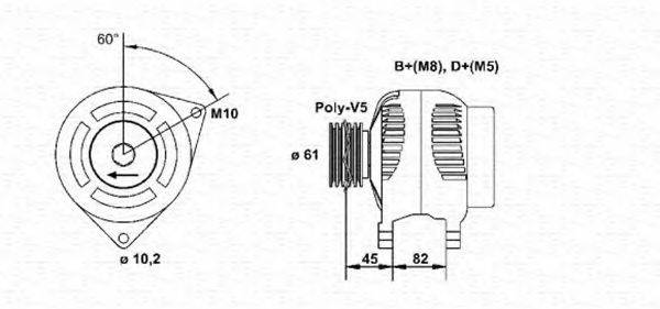 MAGNETI MARELLI 943346206010 Генератор