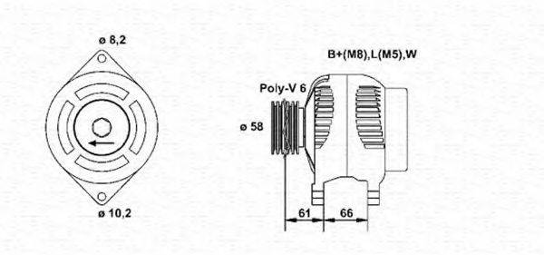 MAGNETI MARELLI 943355150010 Генератор