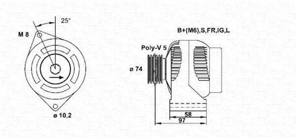 MAGNETI MARELLI 943355175010 Генератор