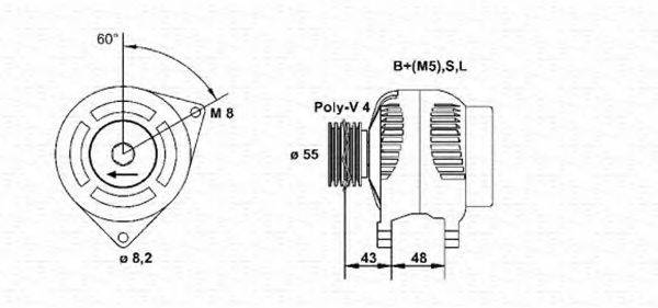 MAGNETI MARELLI 943355177010 Генератор