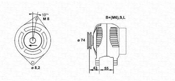 MAGNETI MARELLI 943355182010 Генератор