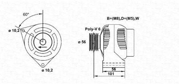 MAGNETI MARELLI 943356514010 Генератор