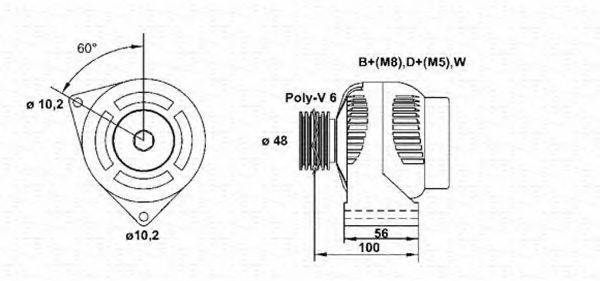 MAGNETI MARELLI 943356573010 Генератор