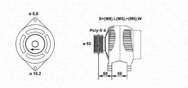 MAGNETI MARELLI 943356958010 Генератор