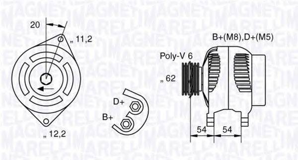 MAGNETI MARELLI 063321802010 Генератор