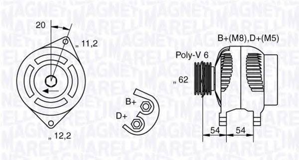 MAGNETI MARELLI 063321800010 Генератор