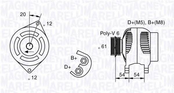 MAGNETI MARELLI 063321833010 Генератор