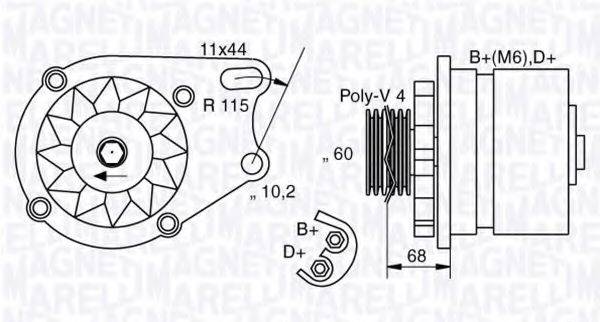 MAGNETI MARELLI 063321761010 Генератор