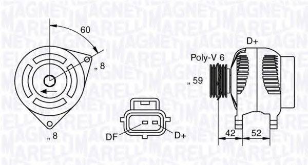 MAGNETI MARELLI 063341778010 Генератор