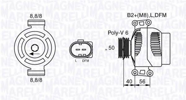 MAGNETI MARELLI 063536250020 Генератор