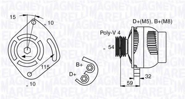 MAGNETI MARELLI 063377001010 Генератор