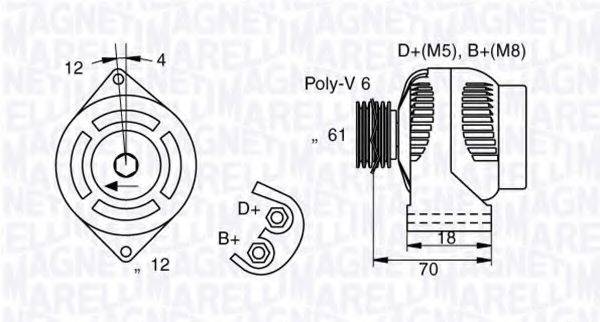 MAGNETI MARELLI 063377005010 Генератор