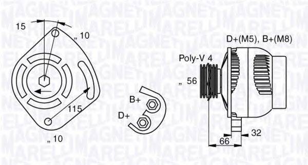 MAGNETI MARELLI 063377012010 Генератор