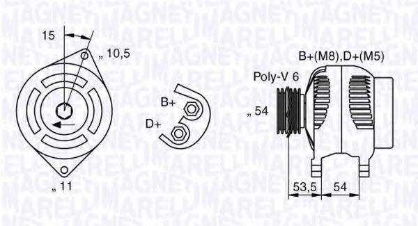 MAGNETI MARELLI 063377016010 Генератор