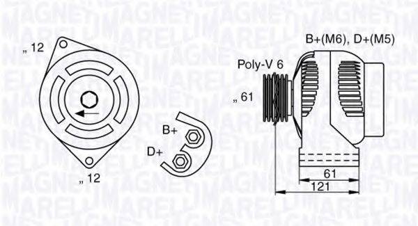 MAGNETI MARELLI 063377017010 Генератор