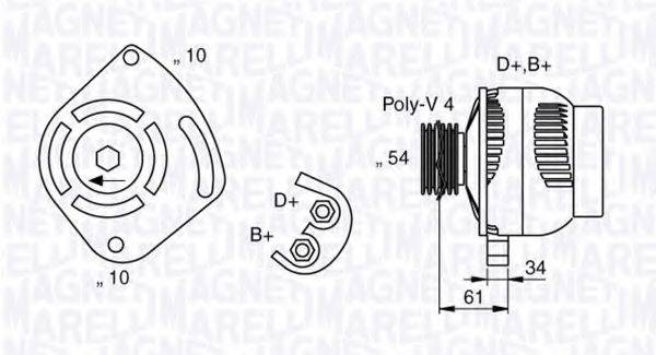 MAGNETI MARELLI 063377030010 Генератор