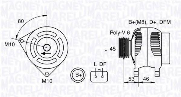 MAGNETI MARELLI 063377300010 Генератор