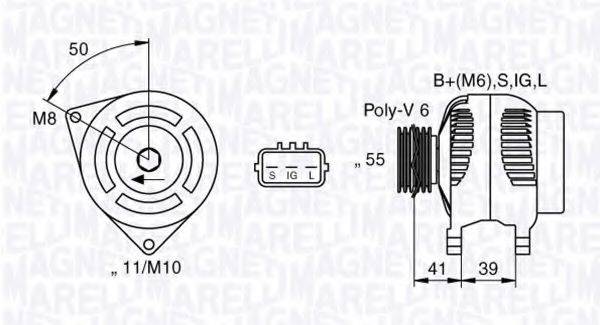 MAGNETI MARELLI 063377431010 Генератор