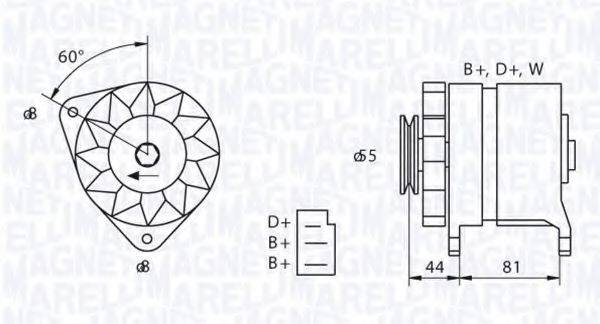 MAGNETI MARELLI 054022656010 Генератор