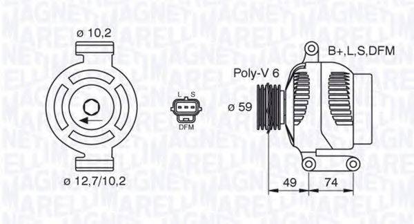 MAGNETI MARELLI 063380004010 Генератор