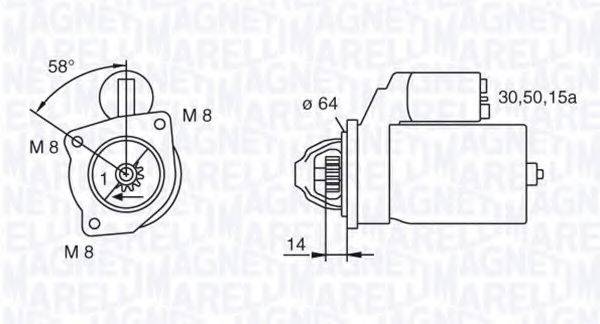 MAGNETI MARELLI 063223085010 Стартер