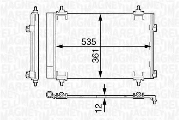 MAGNETI MARELLI 350203602000 Конденсатор, кондиціонер