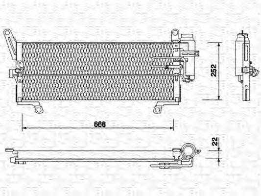 MAGNETI MARELLI 350203112000 Конденсатор, кондиціонер