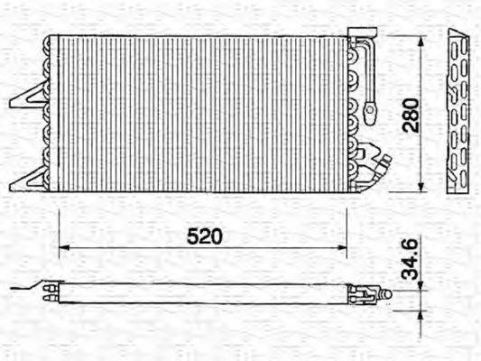 MAGNETI MARELLI 350203130000 Конденсатор, кондиціонер