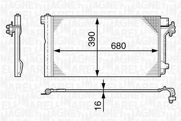 MAGNETI MARELLI 350203478000 Конденсатор, кондиціонер