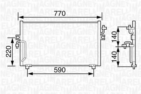 MAGNETI MARELLI 350203481000 Конденсатор, кондиціонер