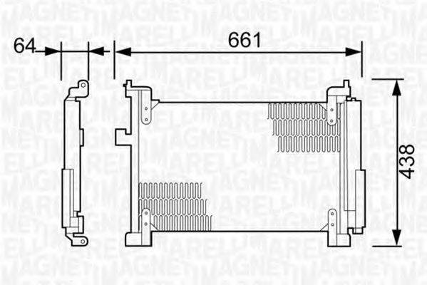 MAGNETI MARELLI 350203498000 Конденсатор, кондиціонер