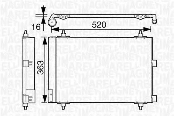 MAGNETI MARELLI 350203628000 Конденсатор, кондиціонер