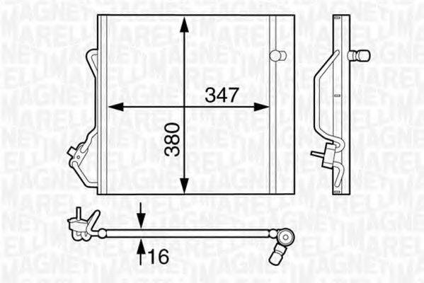 MAGNETI MARELLI 350203629000 Конденсатор, кондиціонер