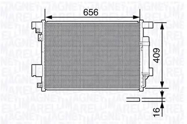 MAGNETI MARELLI 350203649000 Конденсатор, кондиціонер