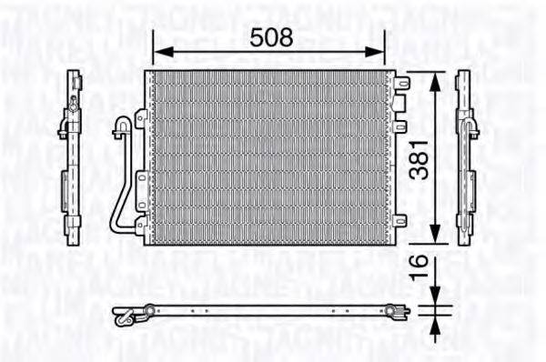 MAGNETI MARELLI 350203658000 Конденсатор, кондиціонер