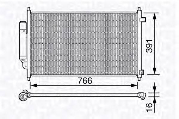 MAGNETI MARELLI 350203661000 Конденсатор, кондиціонер